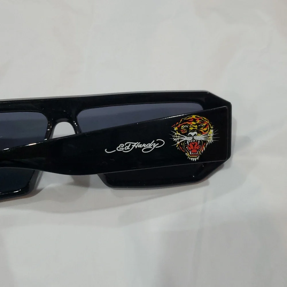 Ed Hardy Black‎ Tiger Logo Temples Ed Hardy Tattoo style unisex Sunglasses new